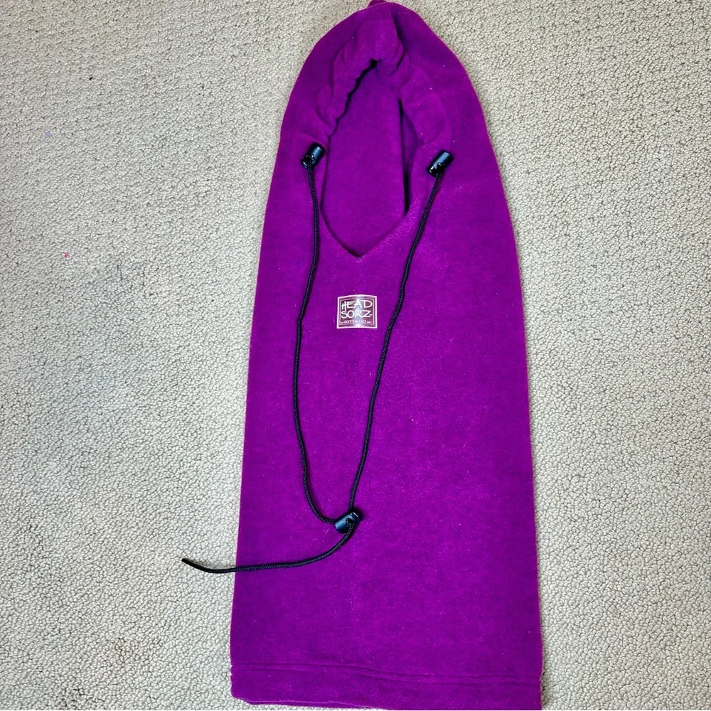 Vintage‎ 90s Made in USA Head Sokz Polartec Purple Fleece Head/Neck Covering